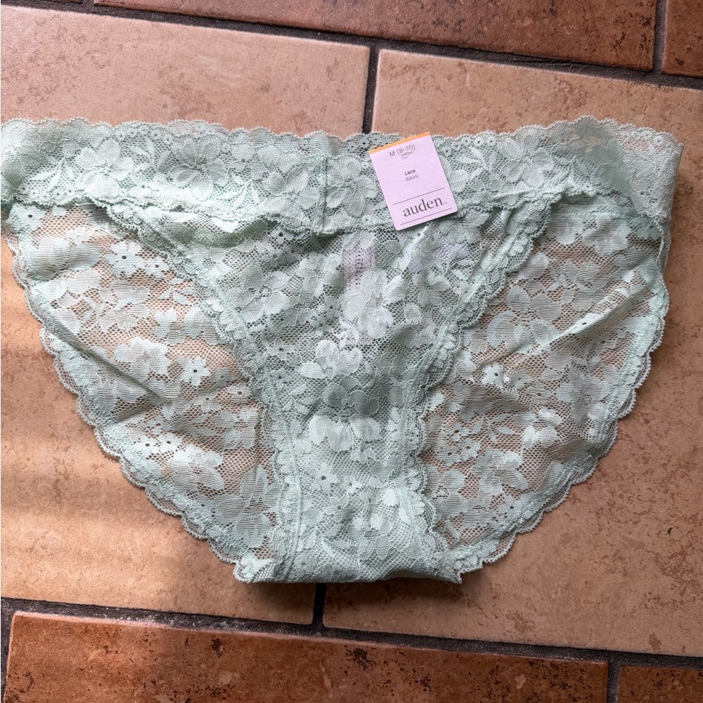 Auden Lace Bikini Panty in Mint Green